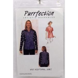 Purrfection 1037 Xceptional Shirt Sewing Pattern Size XS-5XL Uncut